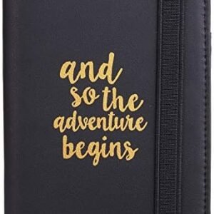 CASMONAL Passport Holder Cover Wallet RFID Blocking Leather Card Case Travel Document Organizer（01 Napa Black）