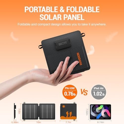 GOODaaa 10W Solar Panel Plus 36000mAh Solar Power Bank Wireless Charger - Image 2