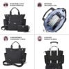 3-in-1 Convertible Backpack - Medium 12x15 inch Travel Backpack Crossbody Tote with RFID Phone Wristlet - Image 5