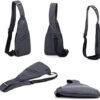 Sling Bag Anti-Thief Crossbody Personal Pocket Bag Lightweight Chest Shoulder Backpack for Travel Hiking (Dark Grey) - Image 3