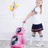 Egchescebo School Kids Rolling Backpack for Girls and Boys With Wheels Trolley Wheeled Backpacks for Girls Travel Bags 3PCS Girls and Boys Backpack With Lunch Box Rose Red - Image 7