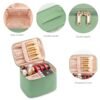 OCHEAL Makeup Bag, Large Capacity Make Up Bag for Cosmetics Vertical Storage,Toiletry Bag Skincare Makeup Organizer Bag for Travel,With Makeup Brushes Compartments & Dividers,-Green Leather - Image 5