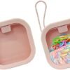 2 Pack Hair Tie Organizer Boxes，Portable Travel Hair Accessory Storage Organizer for Girls Womens Hair Tie , Cotton Swab ,Small Items Accessories Holder Containers