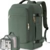 Carry on Backpack, Flight-approved Backpack for Traveling, 40L Personal Item Travel Backpack, Peacock Green
