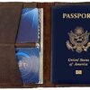 Hide & Drink, Leather Passport and Card Organizer, Holds Up to 6 Cards Plus Folded Bills, Travel Essentials Sleeve Case, Handmade :: Bourbon Brown - Image 2