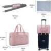 BAGSMART Weekender Bags for Women, Travel Duffle Overnight Bag Personal Item Bag with Shoe Bag for Travel Essentials (Pink, 27L) - Image 6