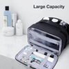 BAGSMART Toiletry Bag for Men, Hanging Travel Toiletry Organizer Large Dopp Kit for Men, Water Resistant Travel Bag Shaving Bag for Toiletries Accessories, Door Room Essentials, Black - Image 2