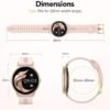 AGPTEK Smart Watch for Women, Smartwatch for Android and iOS Phones IP68 Waterproof Activity Tracker with Full Touch Color Screen Heart Rate Monitor Pedometer Sleep Monitor, Pink - Image 5