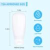 TSA Approved Travel Bottles Set for Toiletries Travel Size Containers Kit 4 Pack Portable Leak Proof Refillable Squeeze Cosmetic Airplane Essential Shampoo Hair Conditioner Body Lotion Bath Shower Gel - Image 3