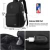 Black Backpack for Women Men,Casual School Backpack Teen Boys and Girls 15.6 Inch Laptop Bookbag with USB Charger for College High School Travel Business - Image 6