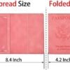 Doulove Passport and Vaccine Card Holder Combo, Passport Holder with Vaccine Card Slot, Leather Passport Cover Case for Women Men - Image 4