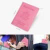 labato Passport Holder Women, Passport Cover Family, PU Leather Passport Wallet, Travel Document Organizer, Cruise Accessories Travel Must Haves, Waterproof Cruise Ship Essentials(Blue/Pink/Green) - Image 7