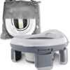 Portable Potty Seat, Make Potty Training a Breeze with Easy to Clean, Foldable Toilet Chair for Toddler Girls and Boys, Perfect for Indoor and Outdoor Use with Convenient Storage Bags (Grey)