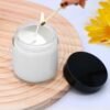 4oz Glass Clear Cosmetic Jars with Black Lids,Empty Small Glass Jars with Inner Liners,Round Travel Sample Container for Cream,Lotion,Ointments,Candle Making,Set of 25 - Image 4