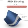 Passport Holder and Card Slot Combo RFID Blocking Leather Travel Passport Wallet for Men and Women US Passport Cover, Blue - Image 4