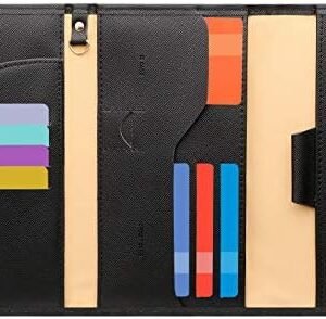 ZOPPEN Mulit-purpose Rfid Blocking Passport Holder Travel Wallet (Ver.4) Passport and Vaccine Card Holder ComboTri-fold Document Organizer Travel Essentials
