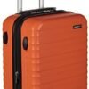 Amazon Basics Expandable Hardside Carry-On Luggage, 20-Inch Spinner with Four Spinner Wheels and Scratch-Resistant Surface, Orange