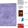 1 Pcs Passport Holder and Vaccine Card Holder Combo, Travel Passport Wallet, Passport Cover Case for Women and Men (Light Purple) - Image 3