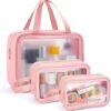 MAANGE Toiletry Bag for Women Men, Translucent Waterproof Makeup Cosmetic Bag Travel Organizer for Accessories, Toiletries