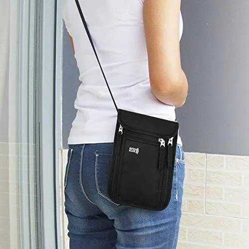 Travel Pouch Neck Wallet Family Passport Holder Organizer Case with RFID Blocking - Image 8