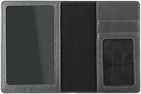Cynure Leather Passport Cover CDC Vaccine Card Holder Combo Men & Women Travel Passport Case, grey - Image 4