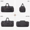 Sucipi Canvas Duffle Bag for Travel Overnight Carry on Bag with Shoe Compartment Weekender Duffel Bag with Toiletry Bag for Airplanes,Dark Grey - Image 8