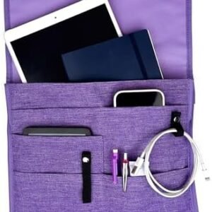 So-Mine Airplane Pocket Organizer | In Flight Seat Back Organizer Bag | Commuter Essential Travel Bag | Media Pouch For Flying | Travel Gift | Attaches To Luggage
