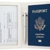 Passport and Vaccine Card Holder Combo Passport Holder with Vaccine Card Slot Wallet Credit Card Protector with RFID Blocking Women Men (vase cat) - Image 5