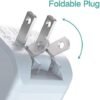 USB Wall Charger 5V/2.4A Dual Port Foldable Charger Plug 12W Portable Universal USB Charging Cradle for iPhone, iPad, Samsung and Others (2 Pack) - Image 3