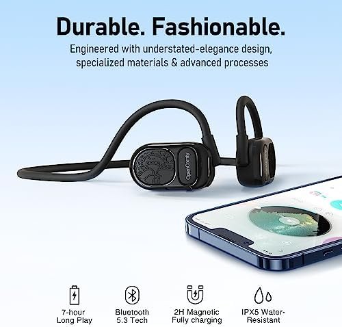 OpenComfy CF201 Wireless Running Headphones | Bluetooth | Open-Ear Headphones | 4-in-1 Advantage: Superior Sound | Ultimate Comfort | Secure Fit | Ambient Awareness | Black - Image 8