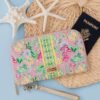 Lilly Pulitzer Travel Wallet Passport Holder, Vegan Leather Wristlet Wallet for Women, Travel Document Organizer, Via Amore Spritzer - Image 4