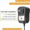 POWSEED 45W Universal AC Adapter 5V 6V 7.5V 9V 13.5V 15V Switching Wall Cord Charger W/USB Port for IP Cameras Tablets Cellphones Routers Speakers Webcam HUB etc. 3000mA Max 5V 2.4A - Image 5