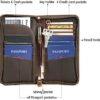 Polare Full Grain Leather Family Travel Passport Wallet and Documents Organizer RFID Blocking Case Holder Fits 6 Passports (Dark Brown) - Image 2