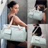 Small Gym Bag for Women, Waterproof Duffle Bag Carry On Weekender Bag with Shoe Compartment & Wet Pocket, Tote Bag for Travel, Workout, Sport - Image 2