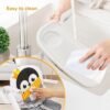 Baby Portable High Chair Booster Seat for Dining Table, Foldable 2-in-1 Travel High Chair with Carry Bag, Adjustable Tray and Adjustable Hight, Aluminum Frame, Easy to Clean (Grey) - Image 5