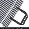 Teamoy Travel Hanging Wet Dry Bag Organizer (24.7 x 18 inches) with Two Compartments for Cloth Diaper, Laundry, Swimsuits and More, Easy to Hang Everywhere(L, Black Strips) - Image 3