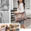 Laptop Bag Waterproof Lightweight Tote Bag for Women Nylon Briefcase Computer Work Shoulder Handbag Fits 15.6 inch Laptop - Image 9