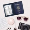 Passport Holder Wallet, Upgraded Leather Passport and Vaccine Card Holder Combo, Passport Cover with Vaccine Card Slot, Travel Accessories for Women Men, Dark Blue - Image 2