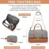 Realer Weekender Bag for Women, Travel Duffle Bag with Toiletry Bag, Large Carry on Overnight Bag with Shoe Compartment,Waterproof Mommy Hospital Bags for Labor and Delivery - Image 2