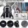 Travel Backpack for Men Women,45L Carry On Backpack Flight Approved,Large Laptop Backpack,Expandable Luggage Backpack Water Resistant Bookbag Daypack Fit 17 Inch - Image 8
