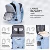 HOMIEE Carry on Backpack for Airplanes, 15.6 Inch Travel Laptop Backpack with USB Charging Port, Personal Item Size, Dry Wet Separation, Blue - Image 3
