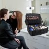 Extra-large Makeup Case, a Must for Double-layer Travel, a Storage Case for Professional Makeup Artists to Put Cosmetics, with Adjustable Partitions and Support - Image 8