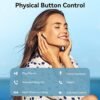 Bluetooth Headphones V5.3 Wireless Earbuds 50Hrs Battery Life with Wireless Charging Case & LED Power Display Deep Bass IPX7 Waterproof Earphones Microphone Stereo Headset for TV Smart Phone Laptop - Image 6