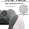 MLVOC Travel Pillow 100% Pure Memory Foam Neck Pillow, Comfortable & Breathable Cover - Machine Washable, Airplane Travel Kit with 3D Sleep Mask, Earplugs, and Luxury Bag, Grey - Image 3