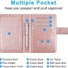 ACdream Passport and Vaccine Card Holder Combo, Cover Case with CDC Vaccination Card Slot, Leather Travel Documents Organizer Protector, with RFID Blocking, for Women and Men, Rose Gold - Image 6