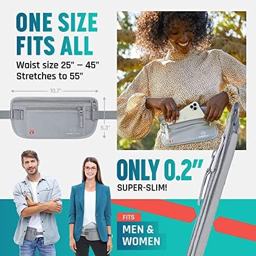 Money belt for travel - RFID slim passport holder men/women travel wallet hidden pouch under clothes to protect your information and money travel fanny pack for men/women bag travel essentials - Image 4