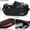 Money Belt for Travel Women Hidden Ginsco Slim RFID Blocking Passport Holder Unisex Travel Money Belt Under Clothes Anti Theft Travel Hidden Wallet for Travelling Workout Running Black 11'' - Image 5