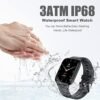 Smart Watch for Men Women Compatible with iPhone Samsung Android Phone 1.69 inch Full Touch Screen IP68 Waterproof Bluetooh Fitness Tracker Heart Rate / Sleep Monitor, Black - Image 6