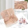 OCHEAL Makeup Bag, Travel Makeup Bag Waterproof Cosmetics Organizer Make Up Bag Case,Toiletry Bag for Women,Large Capacity for Girls Daily Use Dorm Room Storage with Dividers -Beige - Image 5