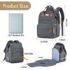 Diaper Bag Backpack, Versatile Large Travel Diaper Bag with Portable Changing Pad and USB Charging Port for Moms Dads, Waterproof Unisex Baby Bag for Boys Girls, Baby Registry Search Shower Gifts - Image 3